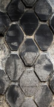 Texture of very wear and tear old tire surface