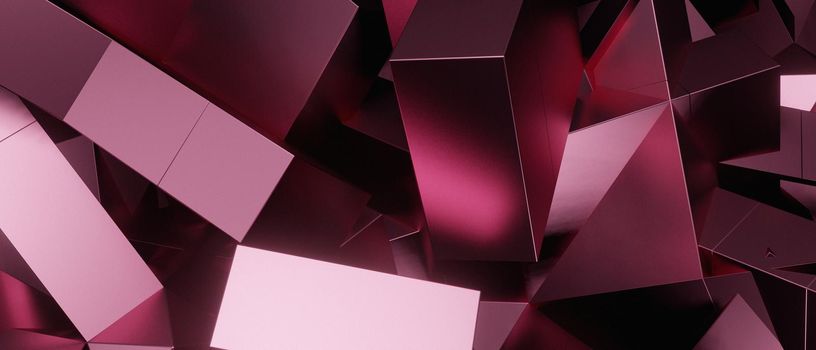 Abstract Luxurious 3D Chaos Trendy Futuristic Pastel Pink Iillustration Background Wallpaper 3D Illustration