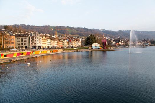 The famous Lake of Zug in Switzerland