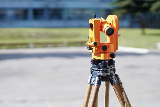 Theodolite a precision optical instrument for measuring angles between designated visible points