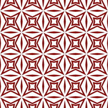 Mosaic seamless pattern. Maroon symmetrical kaleidoscope background. Retro mosaic seamless design. Textile ready vibrant print, swimwear fabric, wallpaper, wrapping.