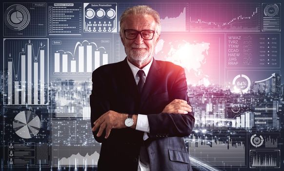 Data Analysis for Business and Finance Concept. Graphic interface showing future computer technology of profit analytic, online marketing research and information report for digital business strategy.