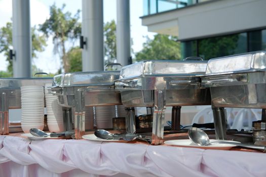 Food buffet catering in restaurant for wedding party banquet event. eating, dining concept