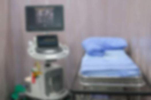 echocardiogram intraoperative equipment. blurry background