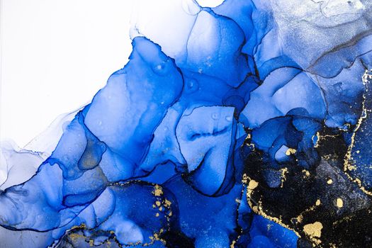 Marble ink abstract art from exquisite original painting for abstract background . Painting was painted on high quality paper texture to create smooth marble background pattern of ombre alcohol ink .