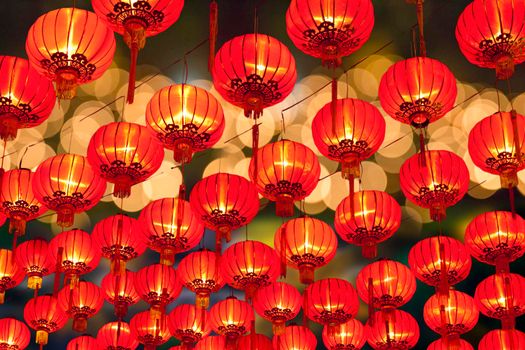 Chinese lanterns in china town.