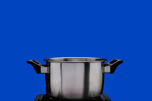 steam over cooking pot ,blue screen