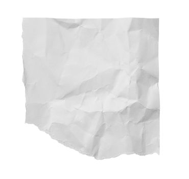 collection of white ripped pieces of paper on white background. each one is shot separately