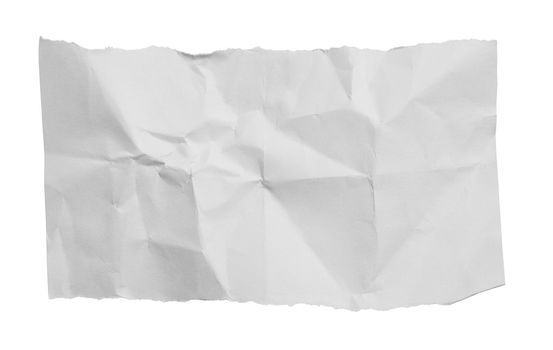 collection of white ripped pieces of paper on white background. each one is shot separately