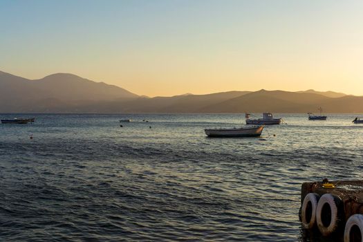 Milos island, Greece - August 31 2015: Traditional fishing village on Milos island, Greece