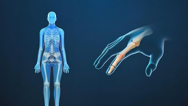 Joints form the connections between bones. They provide support and help you move. 3d illustration