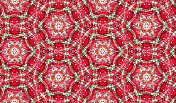 Abstract seamless texture from a photo of red green textile.