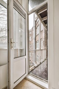 Beautiful view of the balcony of residential house