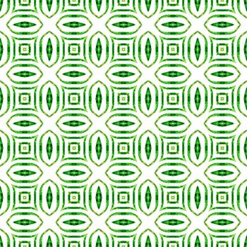 Striped hand drawn design. Green authentic boho chic summer design. Textile ready fabulous print, swimwear fabric, wallpaper, wrapping. Repeating striped hand drawn border.