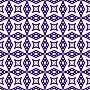 Striped hand drawn pattern. Purple symmetrical kaleidoscope background. Textile ready fresh print, swimwear fabric, wallpaper, wrapping. Repeating striped hand drawn tile.