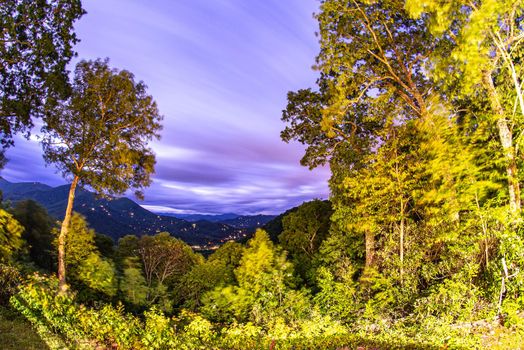 aerial nature scenery in maggie valley north carolina