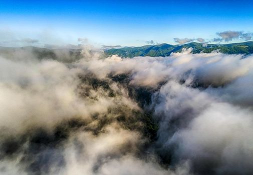 aerial nature scenery in maggie valley north carolina