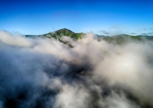 aerial nature scenery in maggie valley north carolina