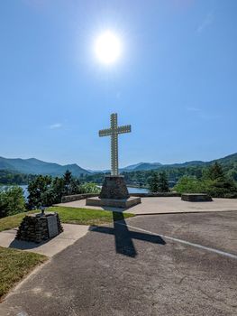 Lake Junaluska cross in western north Carolina