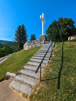 Lake Junaluska cross in western north Carolina