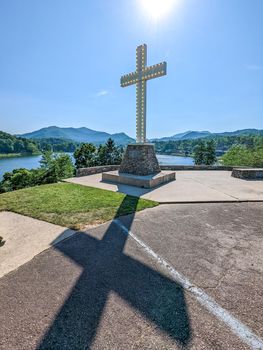 Lake Junaluska cross in western north Carolina