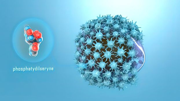 The expression of tissue factor (TF) by monocytes macrophages leads to thrombin generation and contributes to their physiological and pathophysiological roles 3d illustration