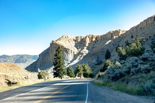 scenes around yellowstone national park in wyoming