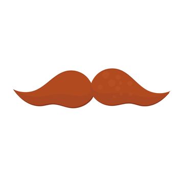 Ginger mustaches cartoon icon on white background. Vector illustration