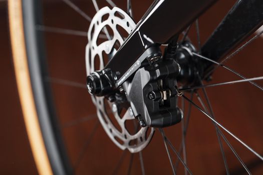 Bicycle Brake Rotor with Hydraulic Highway Braking System close-up