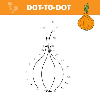 dot to dot drawing onion for kids - onion coloring sheet - activity sheet
