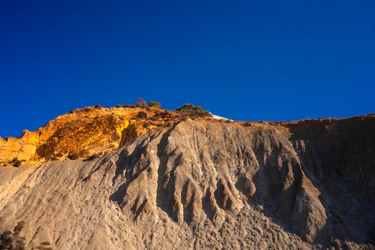 View of the typical rocks in Realmonte, Agrigento