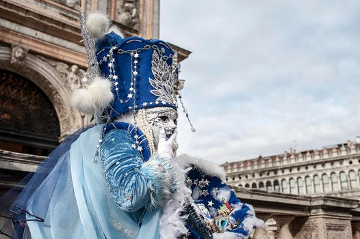 VENICE, ITALY - Febrary 23 2019: The masks of the Venice carnival 2019