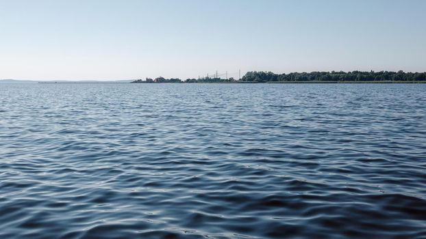 Curonian Lagoon and Vente Peninsula Ornithological Station in distance it is one of the first bird ringing stations in Europe still in operation