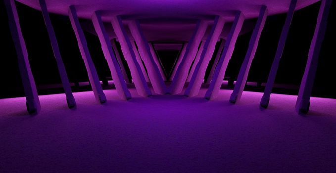 OuterSpace Retro Cement Metal Wave Violet Banner Background Wallpaper Concept Of The Future For Product Backgrounds Presentation 3D Rendering