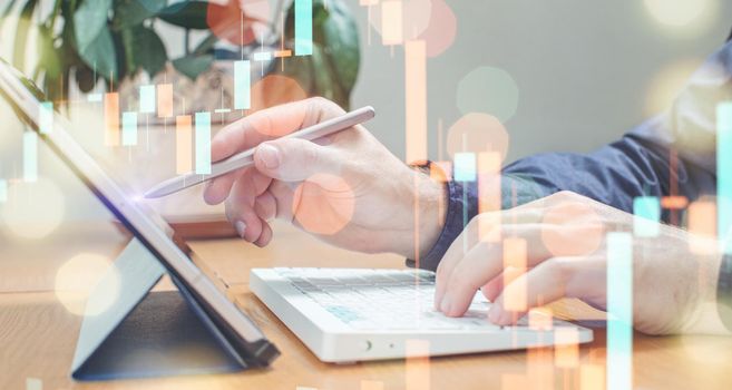 Business finance technology and investment concept, Business finance background.