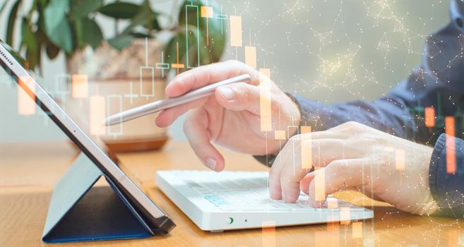 Analyze financial data chart trading forex, investing in stock markets, funds and digital assets