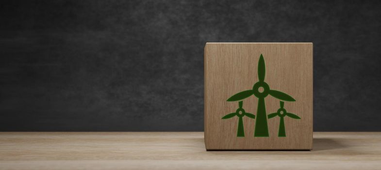 Wind Icon Eco Sustainability Concept 3D Render
