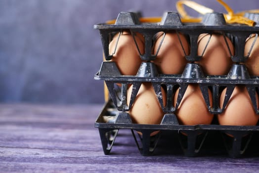close up of eggs in a bowl