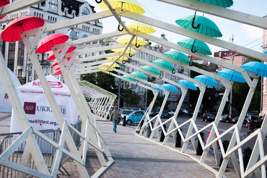 Kyiv, Ukraine - May 10, 2017: Eurovision Song Contest 2017 in Kyiv, Ukraine, Fan Zone