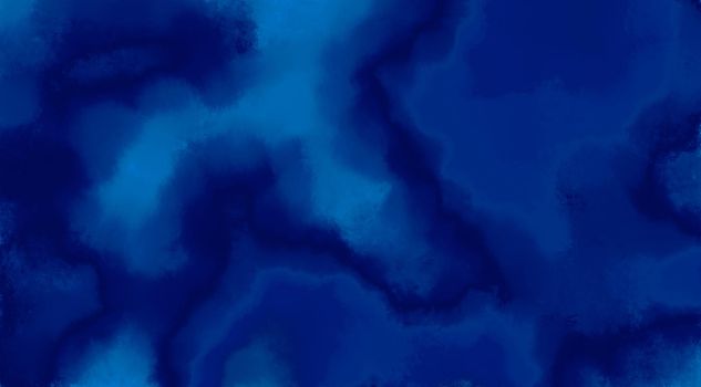 Digital abstract drawing in dark blue tones art painting drawn digitally