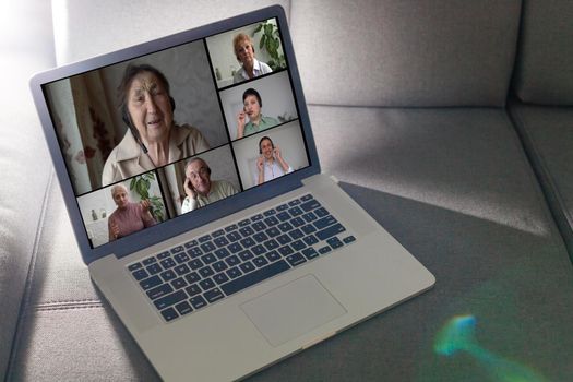 video call from home, screen, Webcam, communicate online.