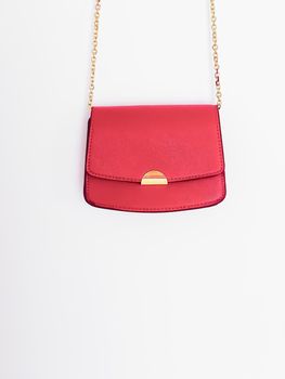 Coral fashionable leather purse with gold details as designer bag and stylish accessory, female fashion and luxury style handbag collection concept