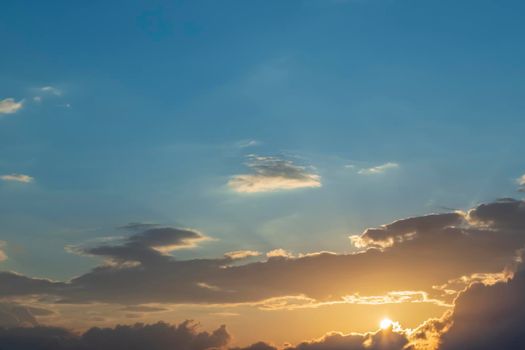 Early morning sky and dramatic clouds.