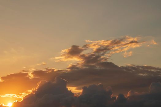 Early morning sky and dramatic clouds.