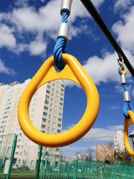 Sports complex with outdoor rings in city of Moscow, Russia