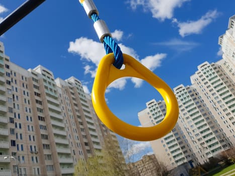 Sports complex with outdoor rings in city of Moscow, Russia