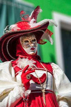 VENICE, ITALY - Febrary 20 2020: The masks of the Venice carnival 2020