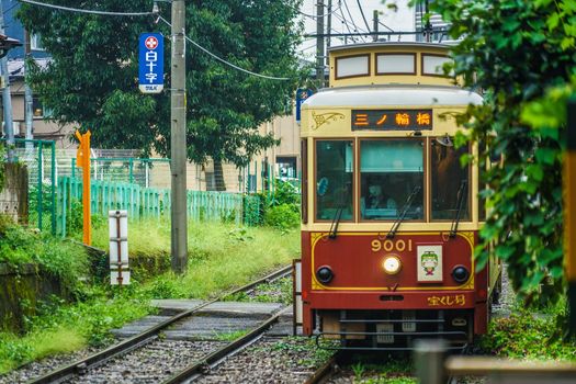 Landscape with Toden Arakawa Line. Shooting Location: Tokyo metropolitan area