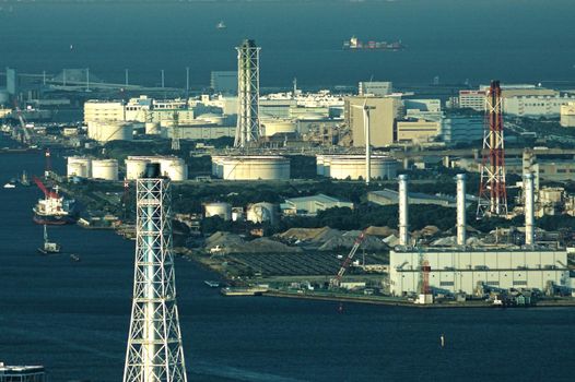 Landmark Tower seen from the tower. Shooting Location: Yokohama-city kanagawa prefecture