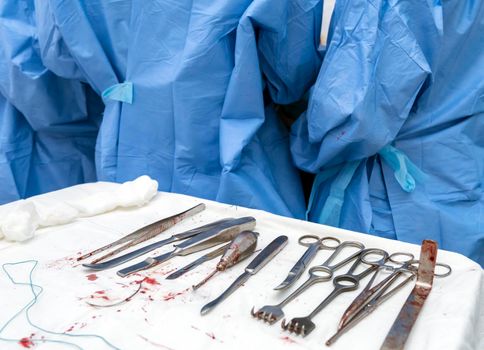 operation, joint replacement doctors, surgeon, hands, tools, equipment